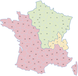 Gebietskarte Frankreich